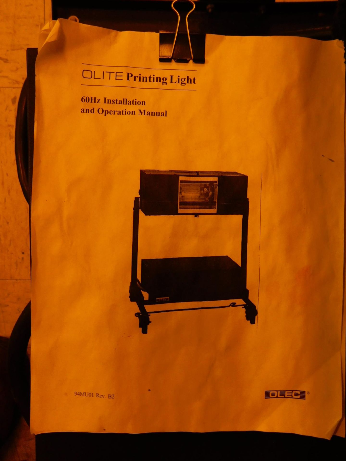OLEC OLITE Printing Light with OLEC OLIX Light Integrator, Model AI131, and Douthitt Model DML, - Image 4 of 5