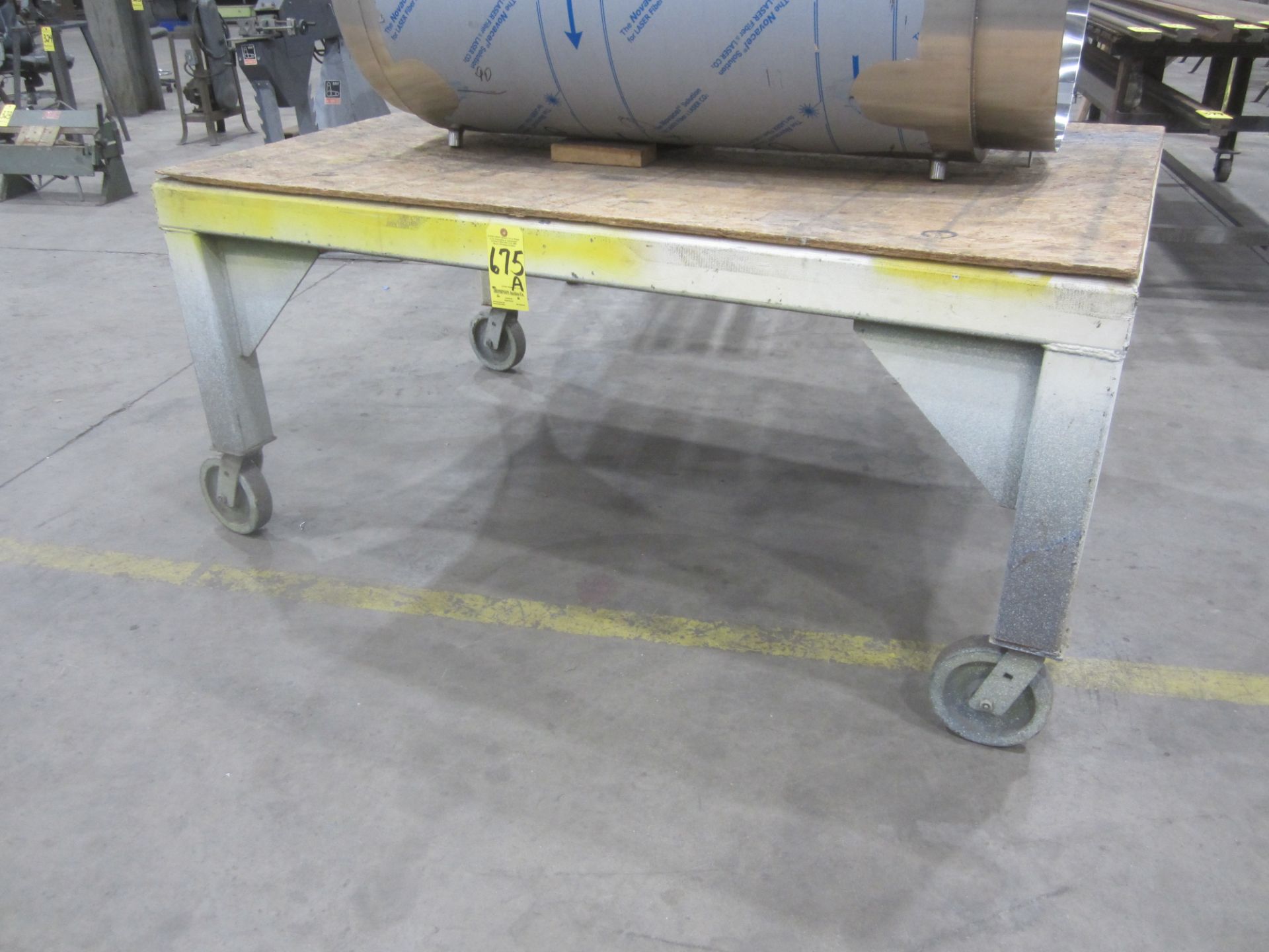 Heavy Duty Shop Table on Casters, 48" X 72" X 34" High, No Contents
