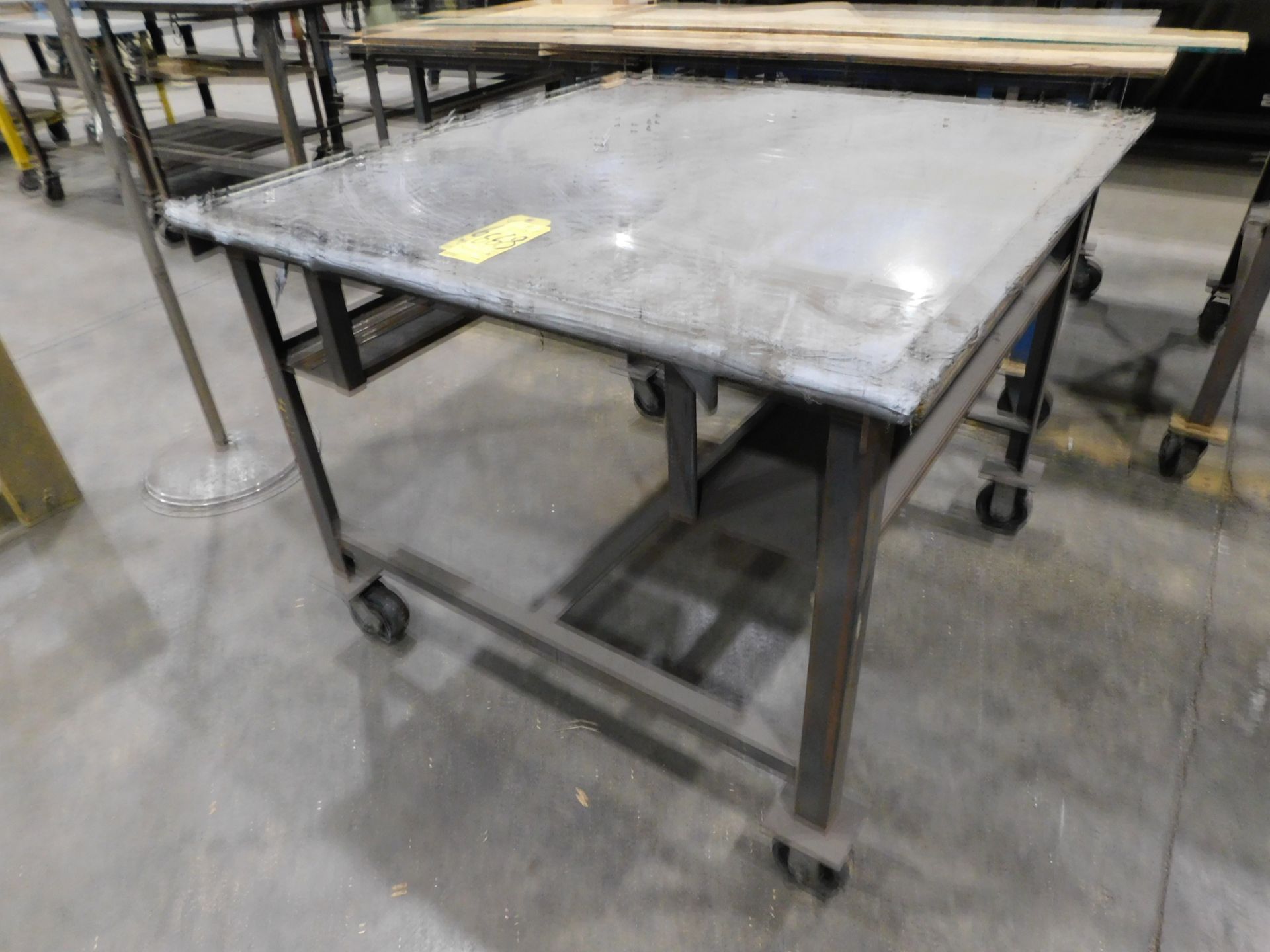 Shop Table on Casters, 48" X 48" X 37" High