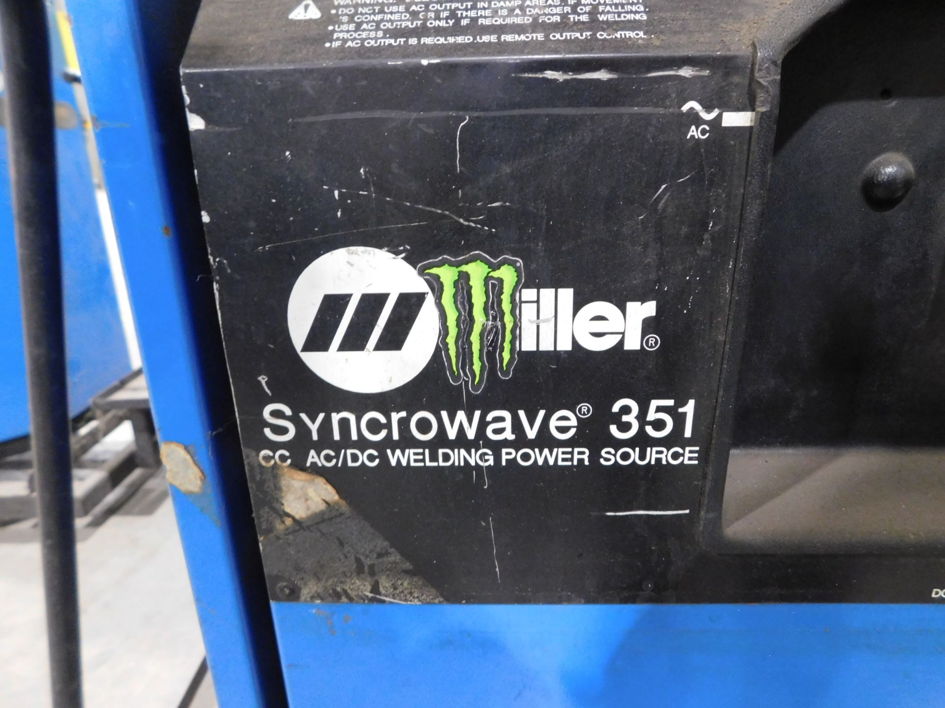 Miller Synchrowave 351 Tig Welder, s/n KF945368, Cart, Needs Repaired - Image 5 of 6