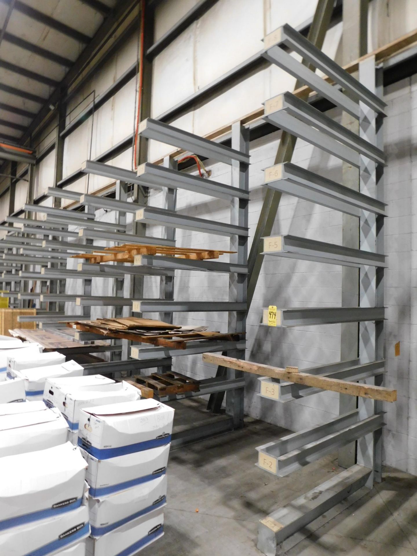 (7) Cantilever Rack Stands, 14'6" H with 5' Arms