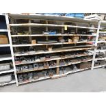 Metal Shelving Unit, Welded Construction, 80" H X 116" W X 18" Deep, with Contents