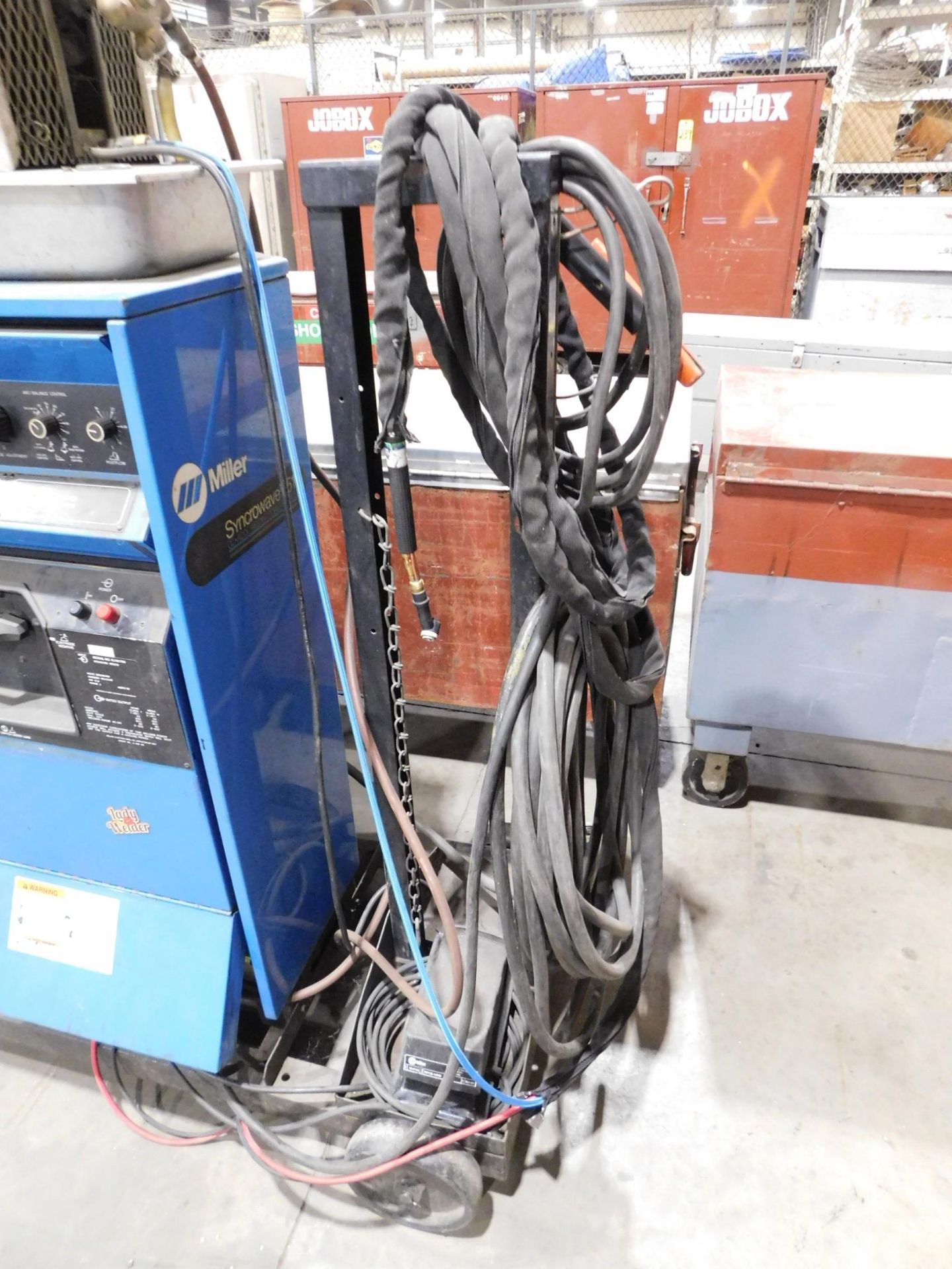 Miller Synchrowave 351 Tig Welder, s/n KJ101763, Chiller, Tig Gun, Foot Pedal Control, 230/460/1/60 - Image 3 of 7