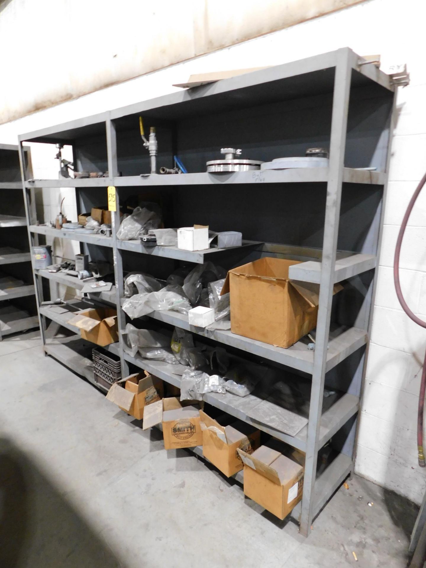 Metal Shelving Unit, Welded Construction, 80" H X 113" W X 20" Deep, with Contents