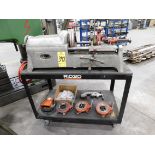 Ridgid Model 535 Pipe Threader, s/n 343317, Die Heads, Chasers, Foot Pedal Control, 110/1/60