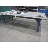 Welding/Layout Table, 1" Steel Top with 1/4" Aluminum Top Plate, 60" X 120" X 34 1/4", No