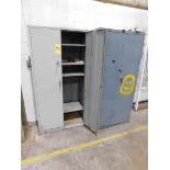(2) 2-Door Metal Upright Storage Cabinets