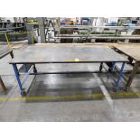 Steel Shop Table, with 1/4" Thick Top, 48" X 96" X 36" High, with Casters