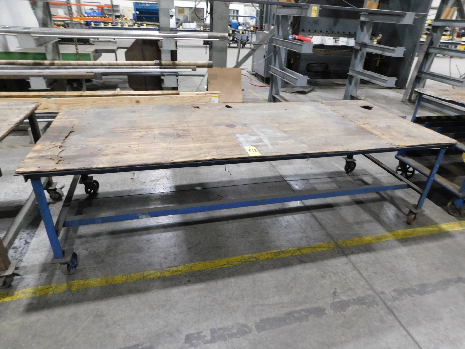 Shop Table on Casters, 48" X 120" X 34" High