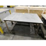 Shop Table on Casters, 34" X 51" X 32" High