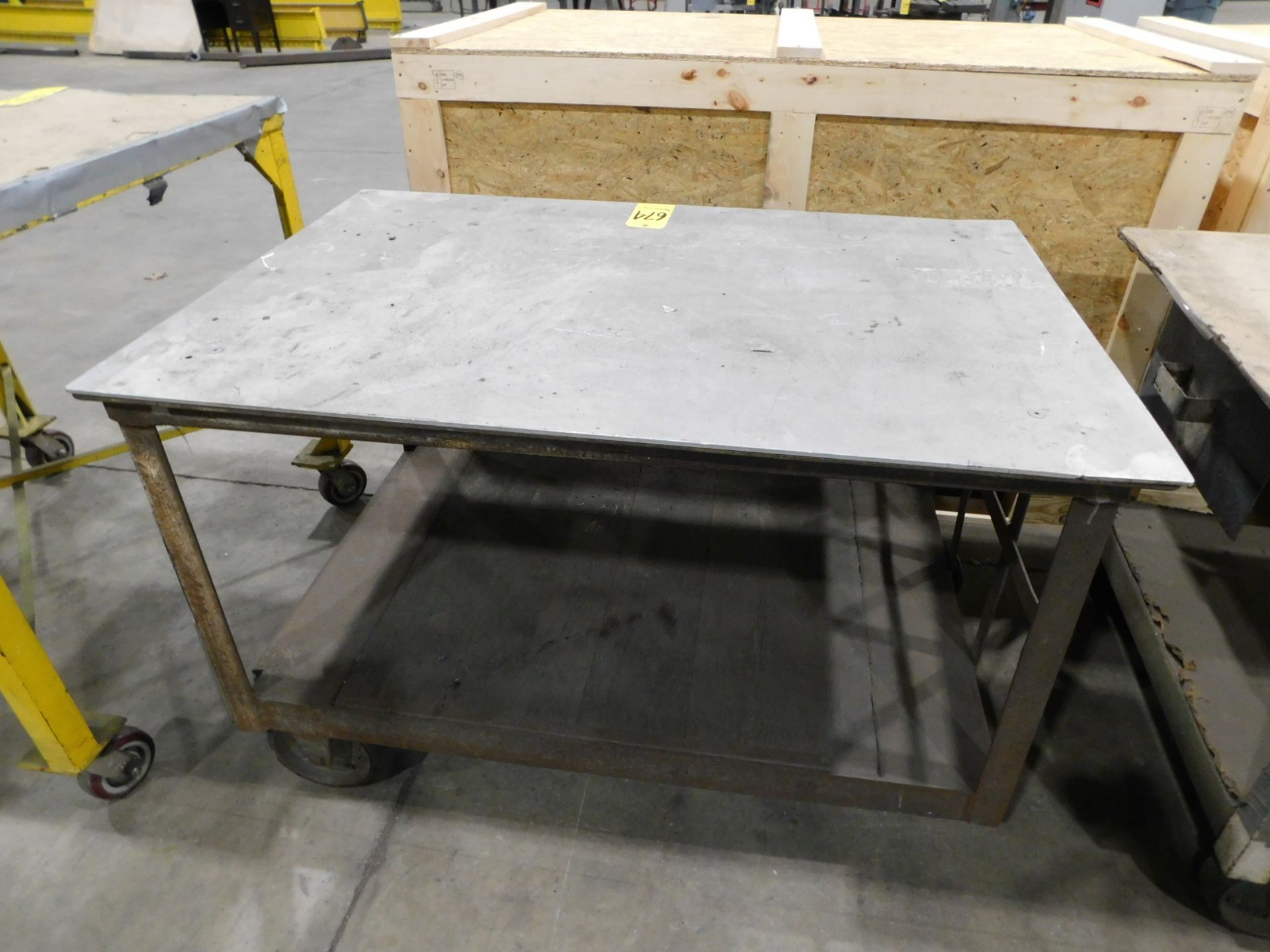 Shop Table on Casters, 34" X 51" X 32" High