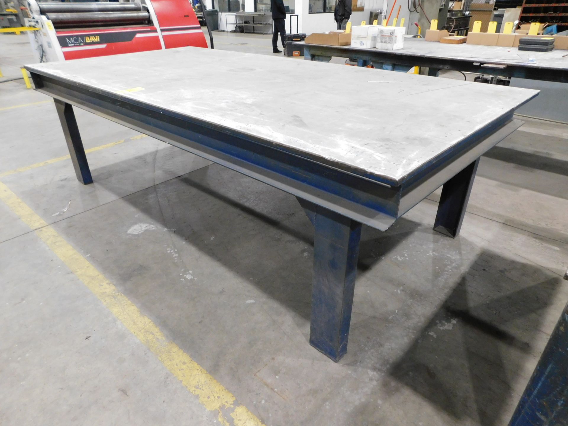 Welding/Layout Table with 3/4" Steel Top and 1/4" Aluminum Top Plate, 60" X 125" X 37" High