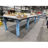 Welding Layout Table with 1/2" Steel Top and 1/4" Aluminum Top Plate, 60" X 164" X 37" High