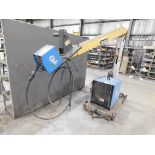 Miller CP-300 Mig Welder, s/n KJ041104, Miller 60 Wire Feed, Mig Gun, Bernard Welding Cart and Boom,