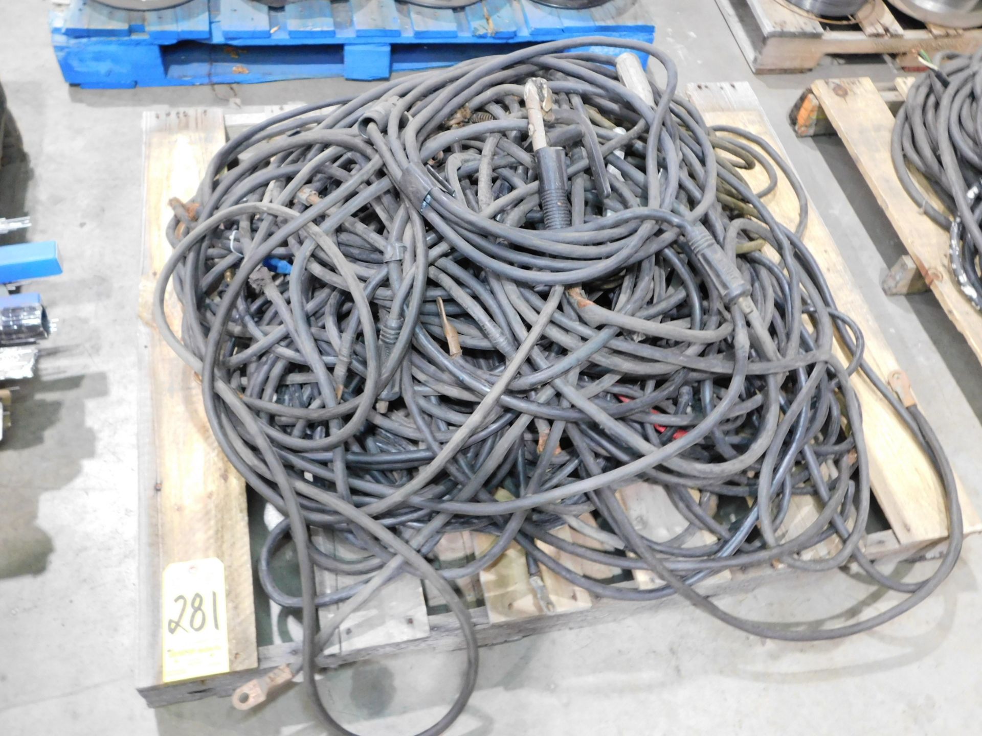 Skid Lot of Welding Leads and Ground