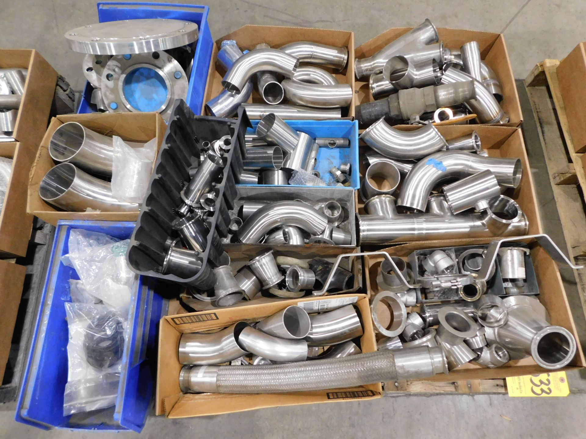 Skid Lot of Stainless Steel Fittings