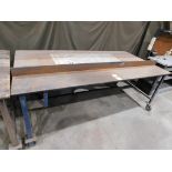 Shop Table on Casters, Steel Top, 4' X 8' X 36" High