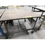 Shop Table on Casters, 48" X 48" X 37" High