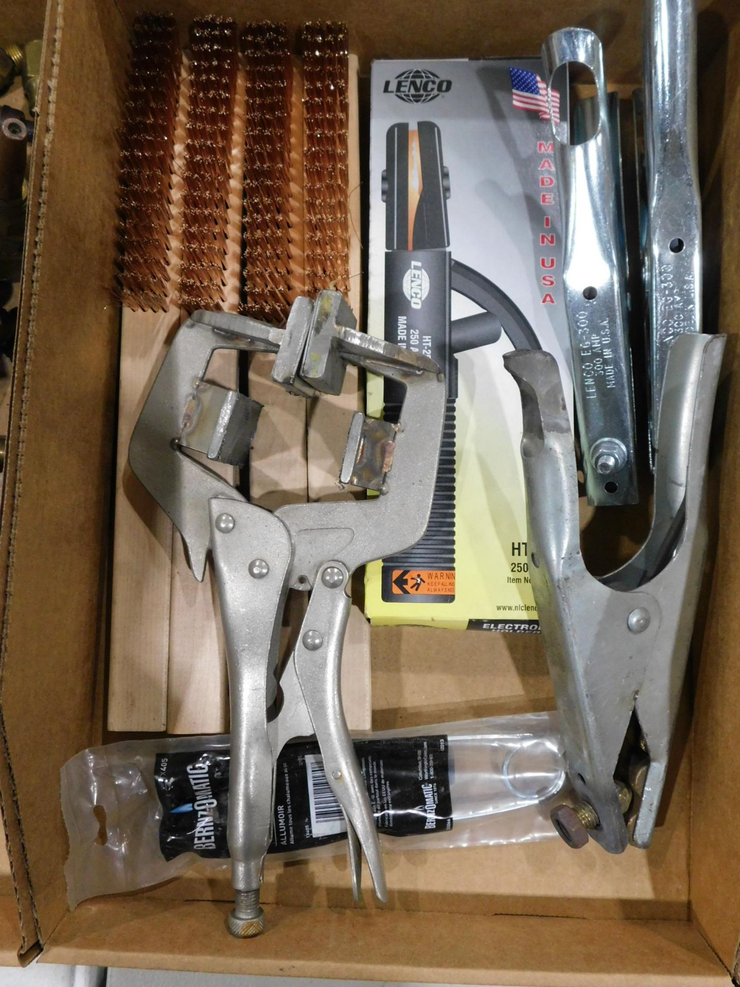 Wire Brushes, Welding Clamp, and Ground Clamps
