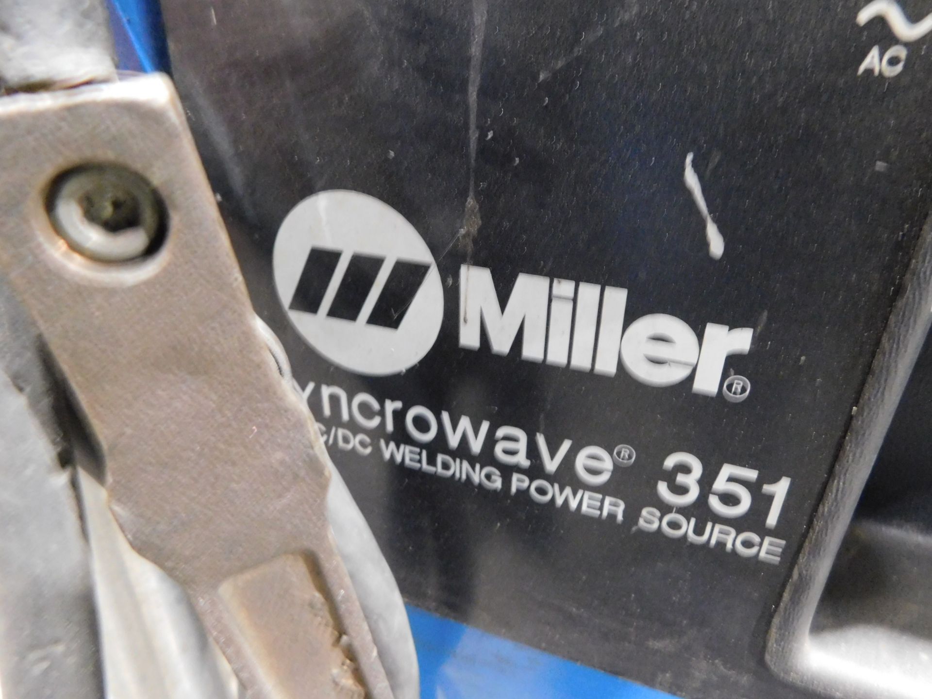 Miller Synchrowave 351 Tig Welder, s/n KJ062359, Chiller, Tig Gun, Foot Pedal Control, 230/460/1/60 - Image 6 of 7