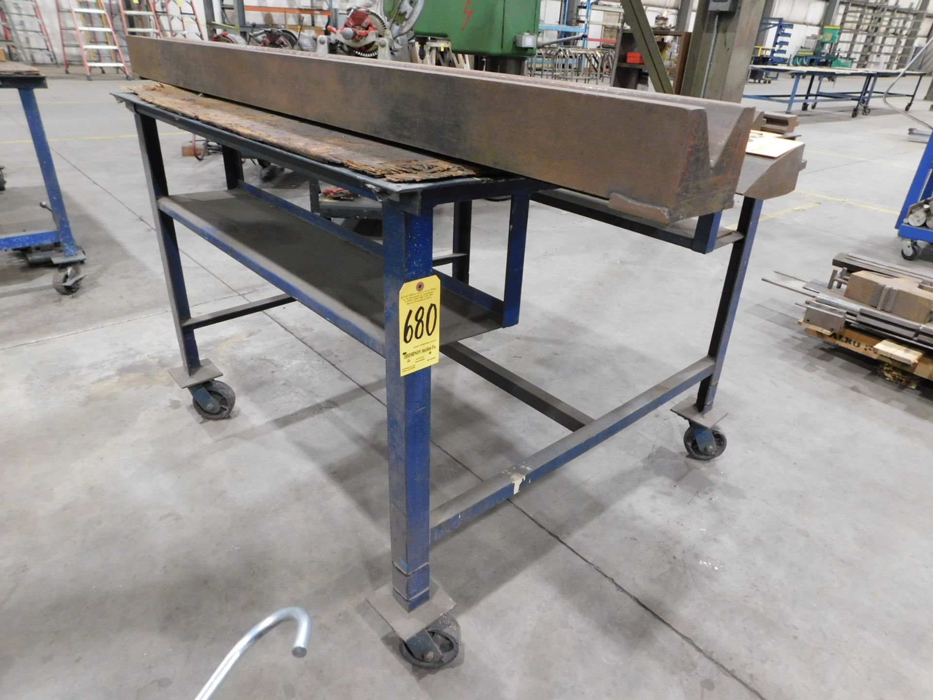 Shop Table on Casters, 48" X 48" X 36" High