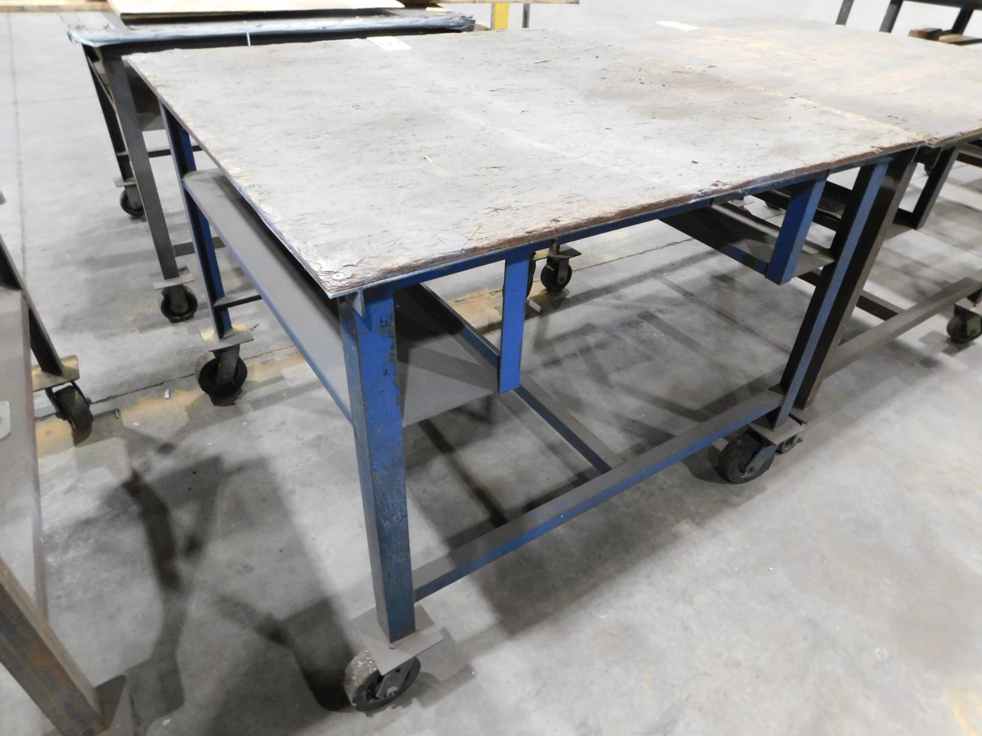 Shop Table on Casters, 48" X 48" X 37" High