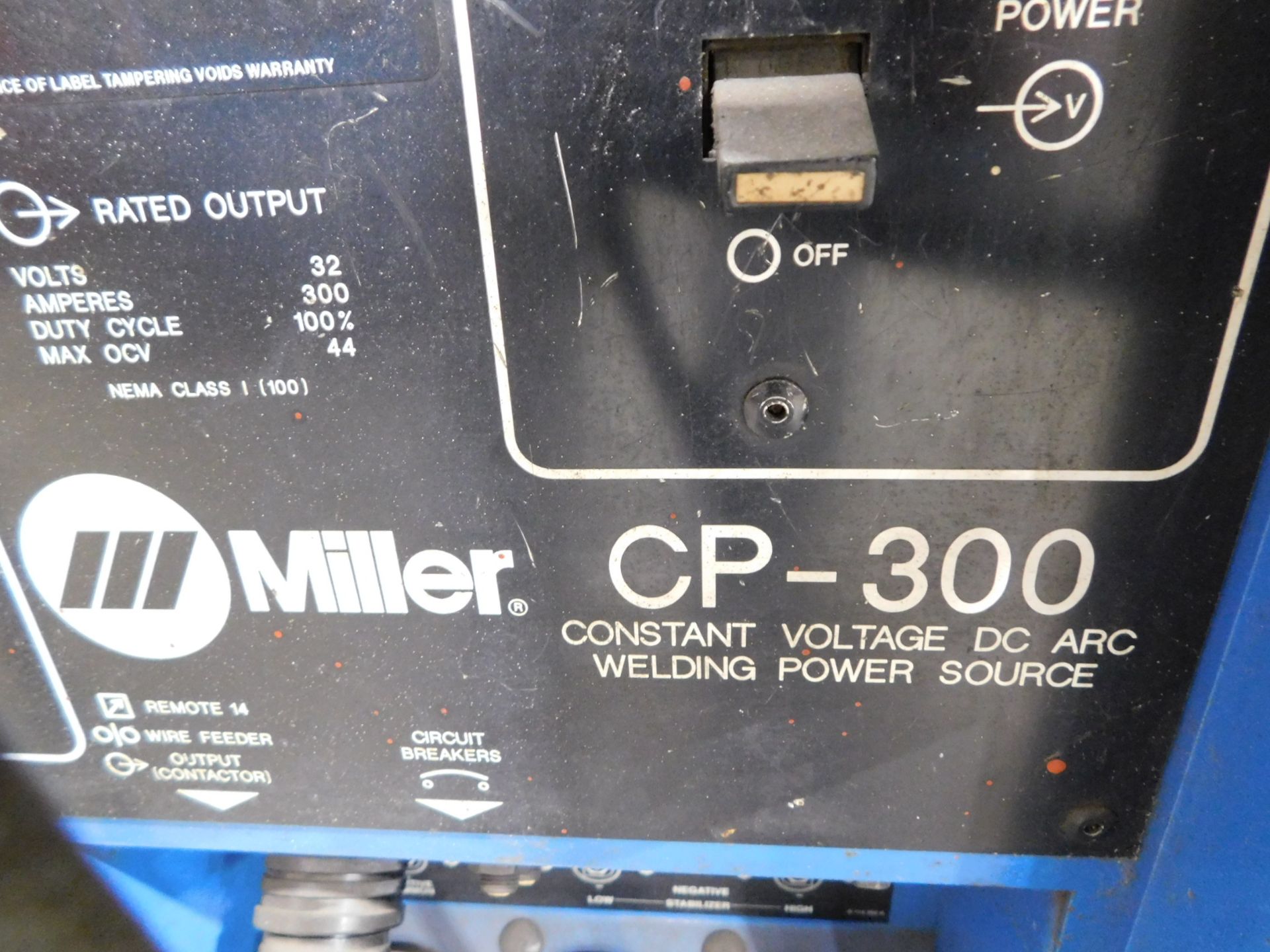 Miller CP-300 Mig Welder, s/n KF919299, Miller S-52E Wire Feed, Mig Gun, 230/460/3/60 - Image 6 of 7