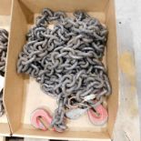 2 Hook Lifting Chain, 7,100 Lb. Capacity, 20' Long, No O-Ring