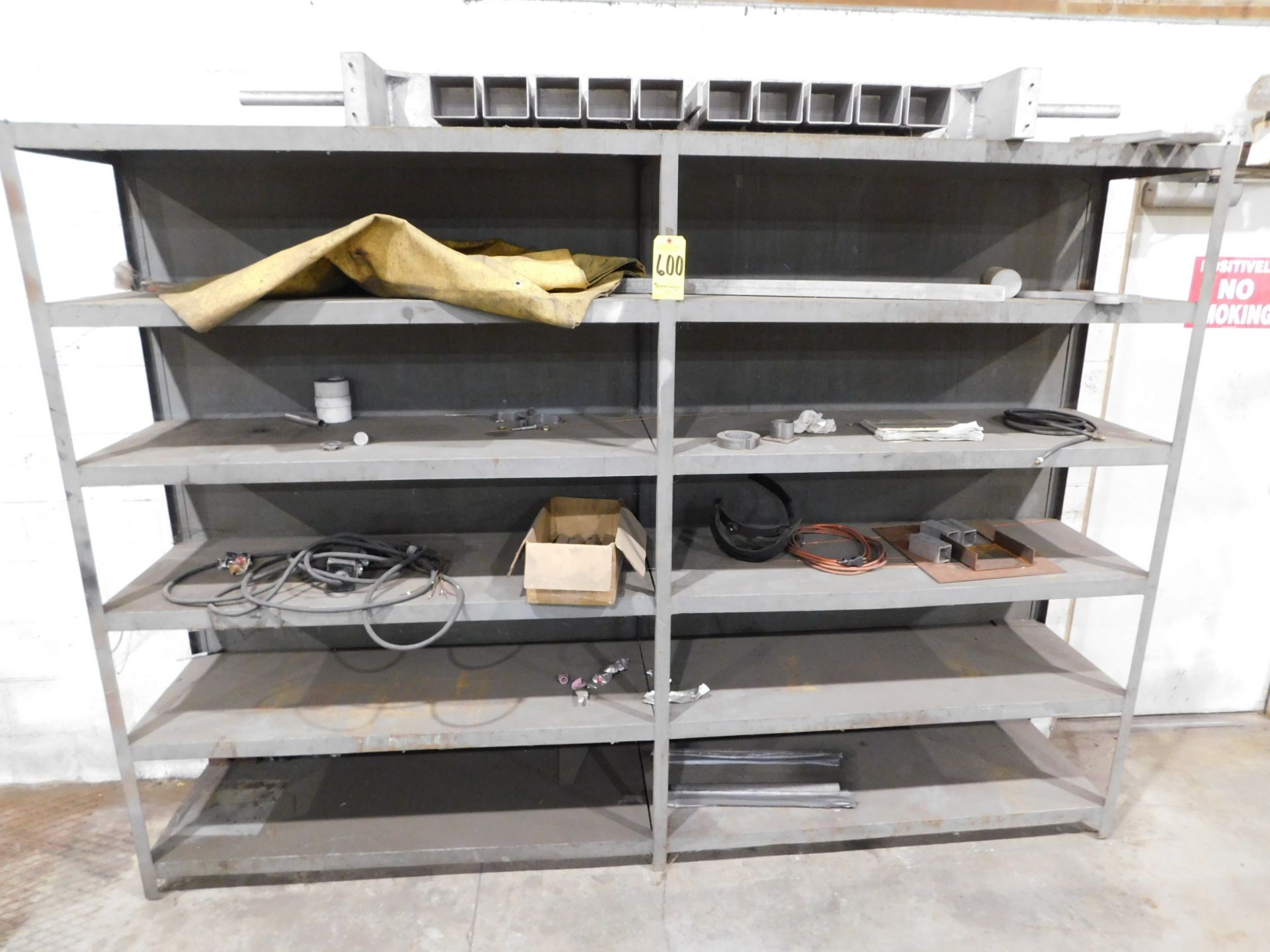 Metal Shelving Unit, Welded Construction, 80" H X 113" W X 20" Deep, with Contents