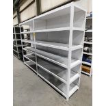 Metal Shelving Unit, Welded Construction, 80" H X 113" W X 20" Deep, Empty