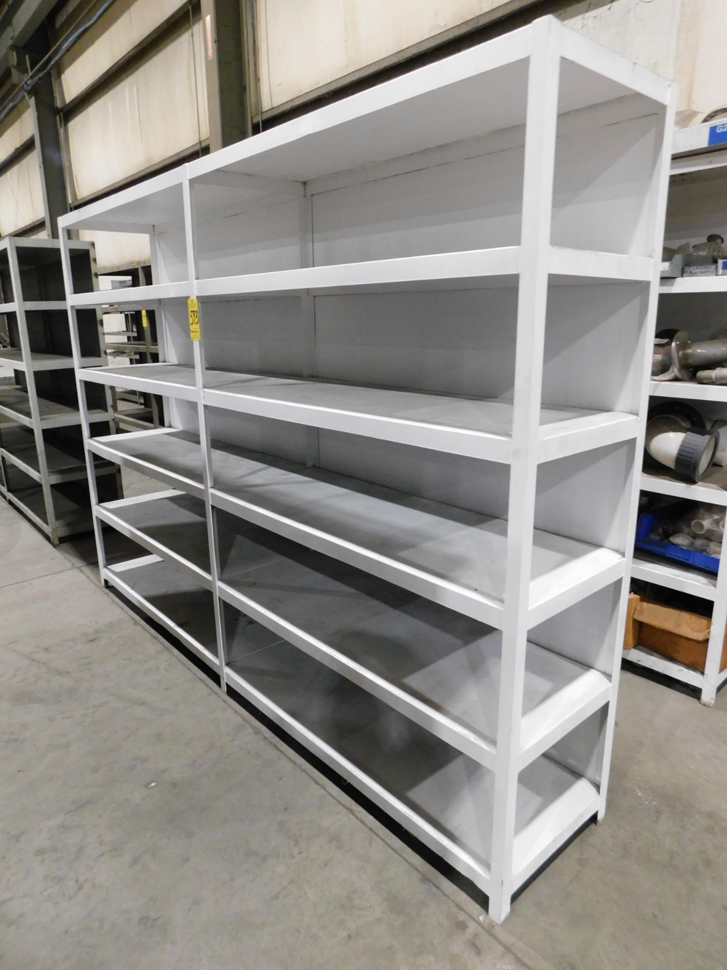 Metal Shelving Unit, Welded Construction, 80" H X 113" W X 20" Deep, Empty