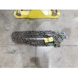 (2) 2-Hook Lifting Chains, 8' Long, 15,200 Lb. Capacity