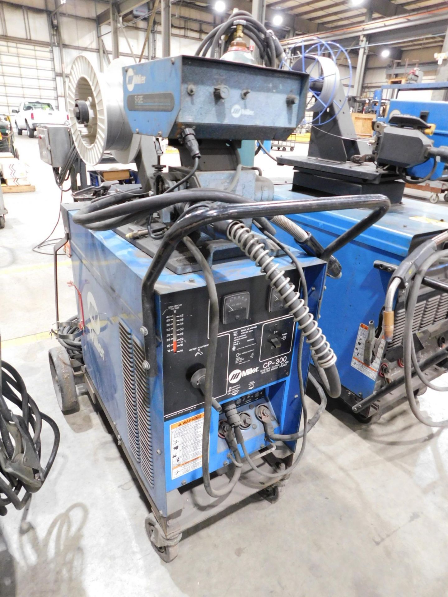 Miller CP-300 Mig Welder, s/n KF919299, Miller S-52E Wire Feed, Mig Gun, 230/460/3/60