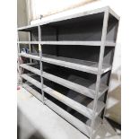 Metal Shelving Unit, Welded Construction, 80" H X 113" W X 20" Deep, Empty