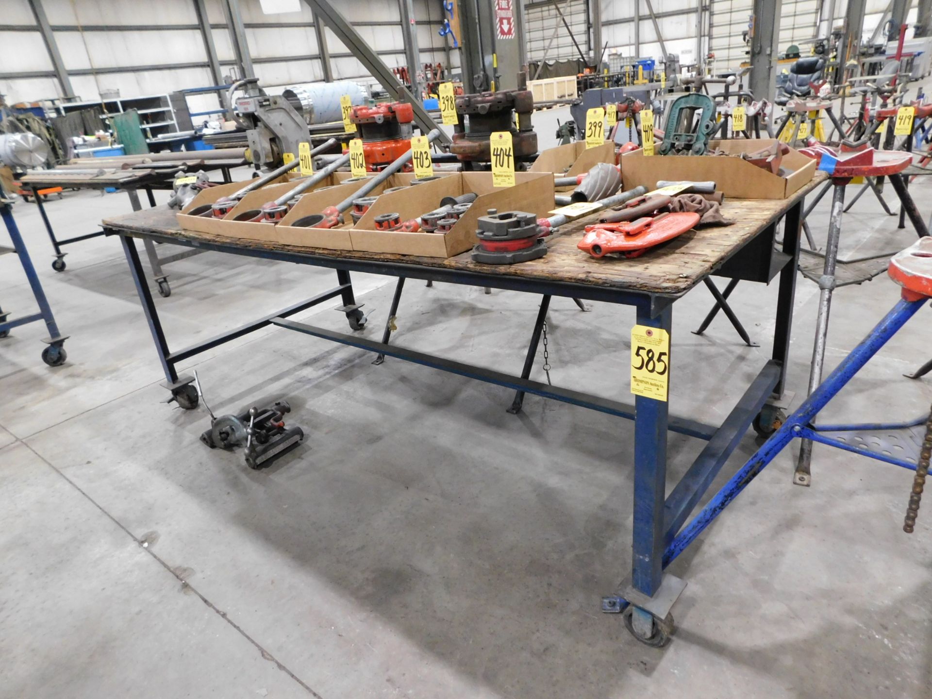 Shop Table on Casters, 4' X 8' X 36" High