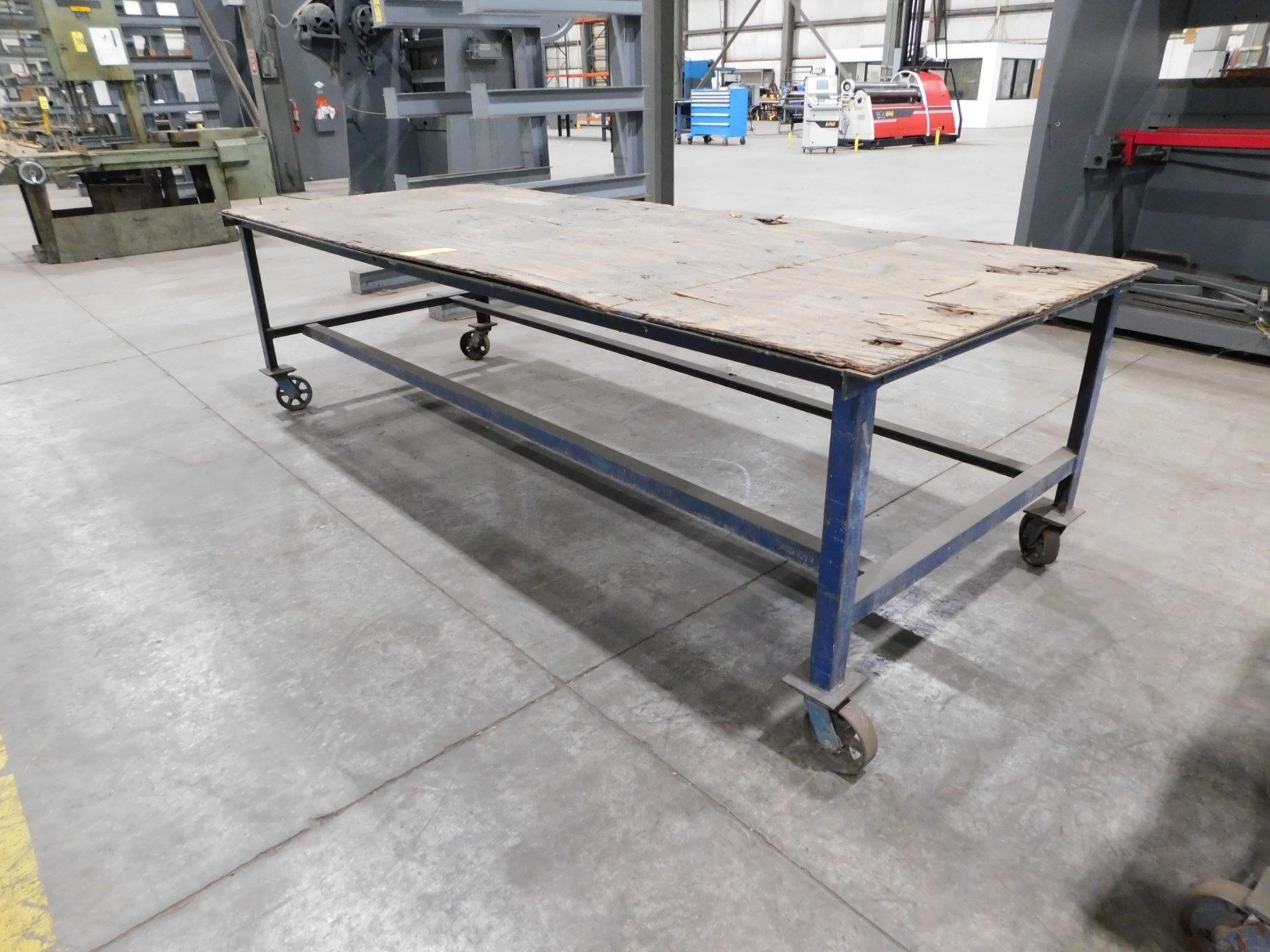 Shop Table on Casters, 4' X 10' X 34" High