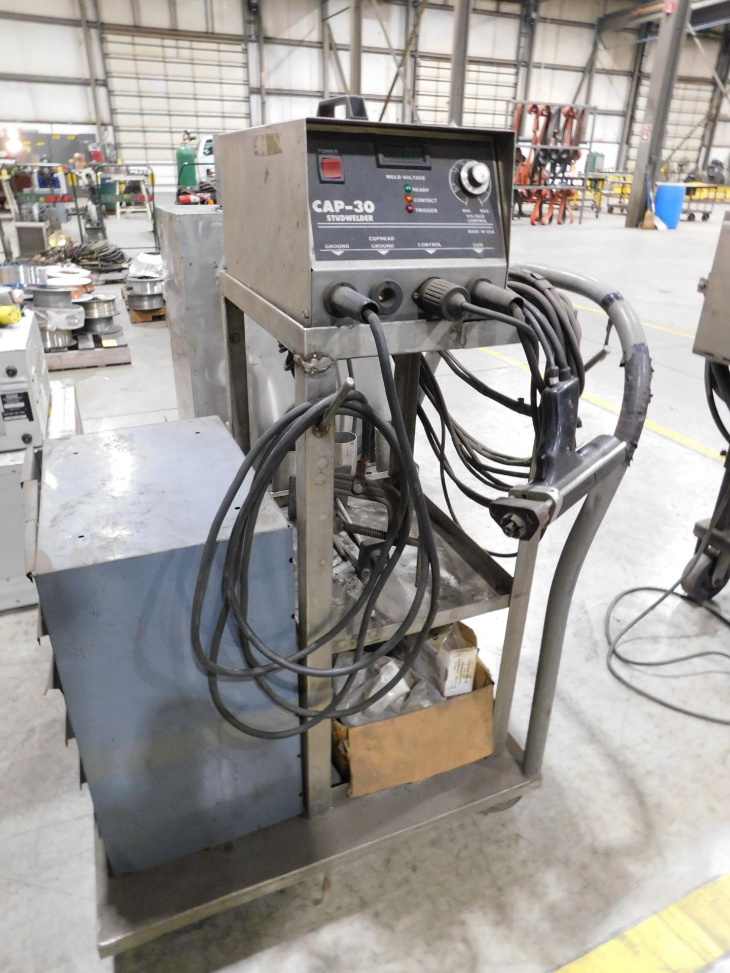 CAP-30 Stud Welder, s/n C30/07080201,with Stud Gun, Cart, and Supplies, 110/1/60