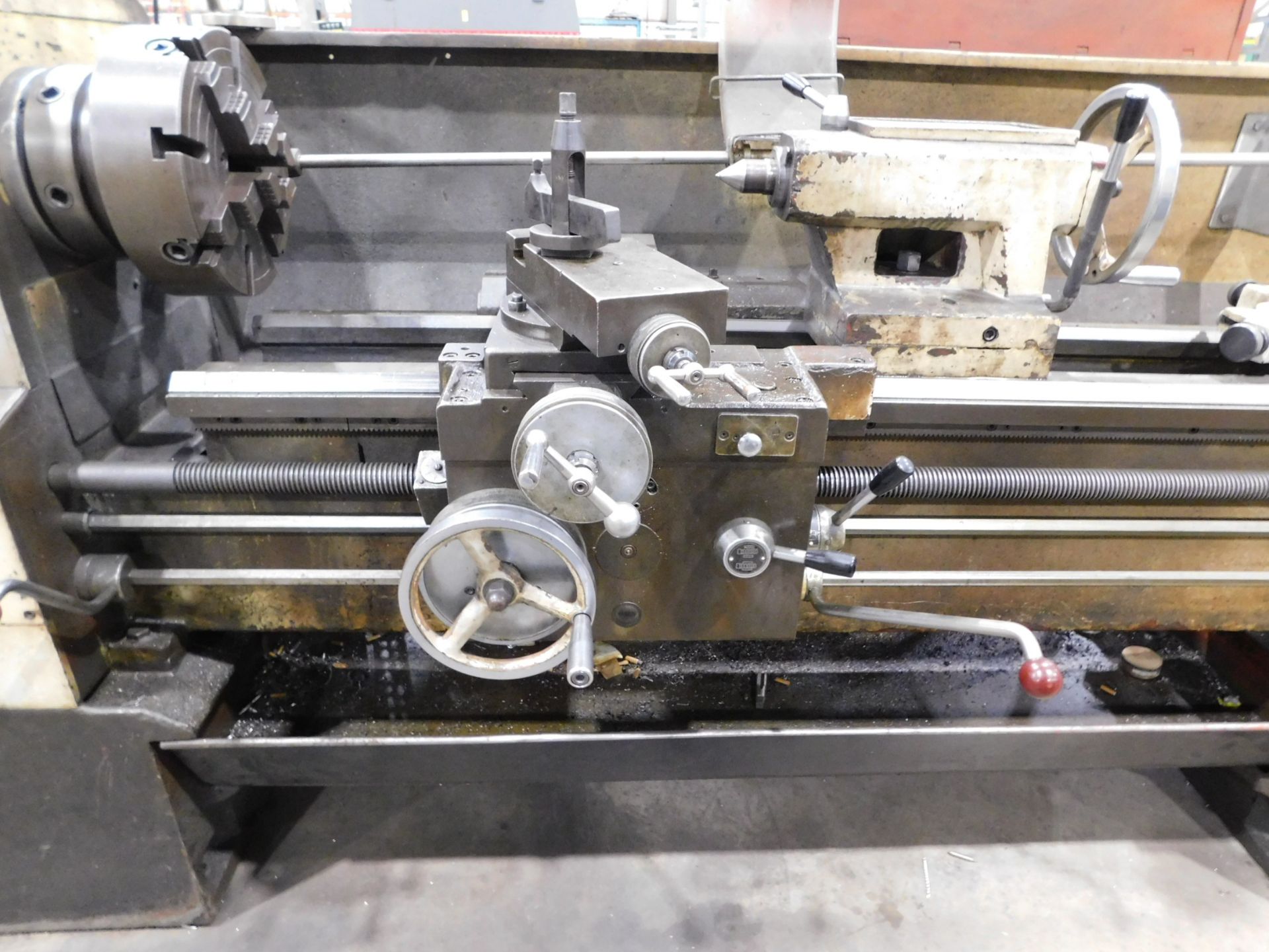 Select Model 1860G Gear Head Engine Lathe, s/n JC0098, 18" X 60" Capacity, 10" 3-Jaw and 12" 4-Jaw - Image 6 of 11