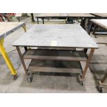 Shop Table on Casters, 48" X 48" X 36" High