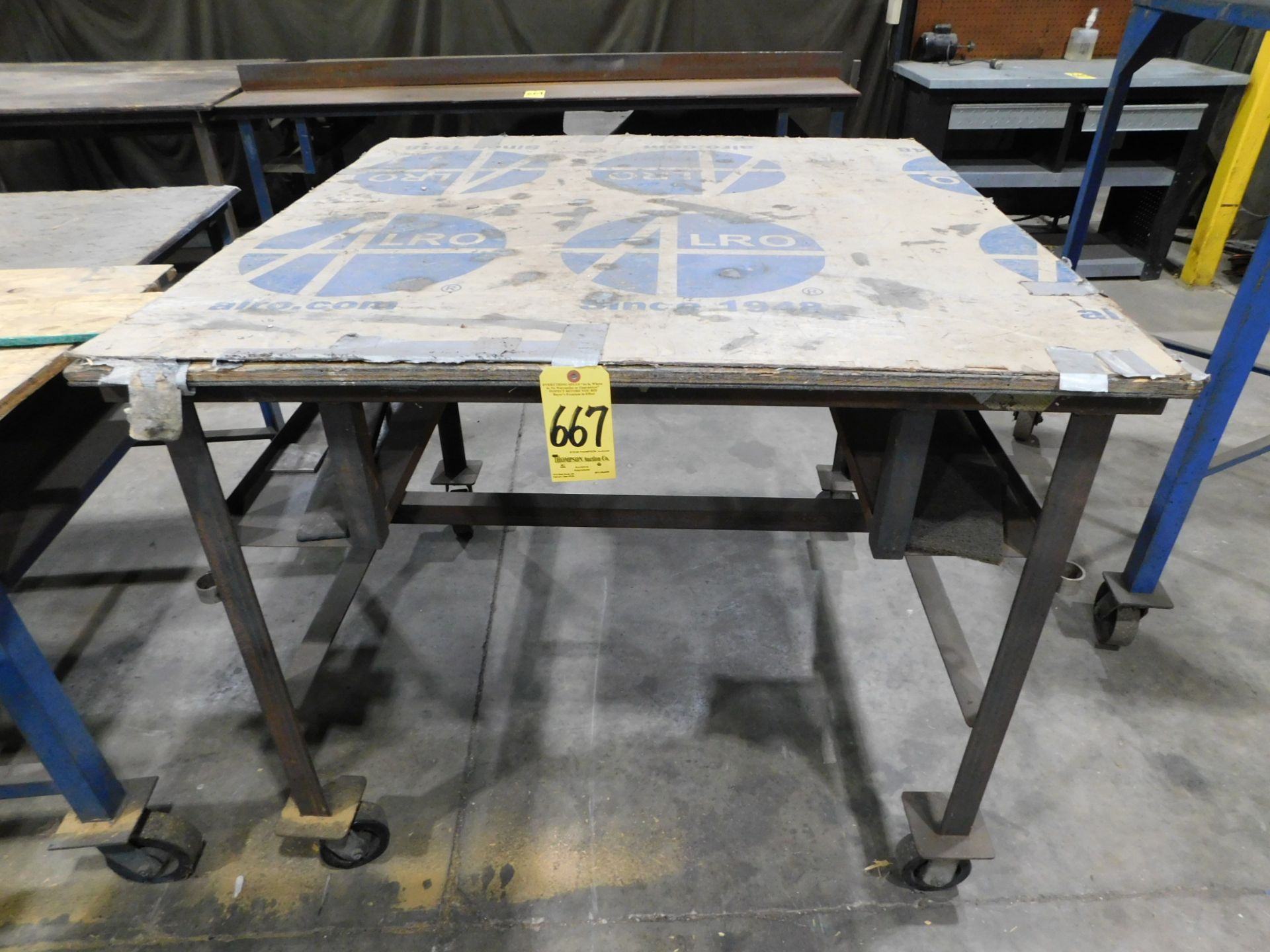 Shop Table on Casters, 48" X 48" X 41" High