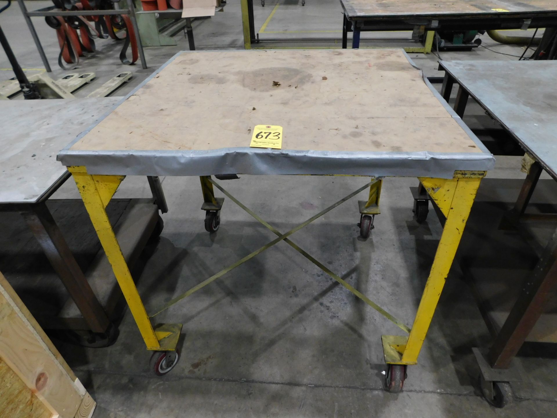 Shop Table on Casters, 40" X 40" X 40" High
