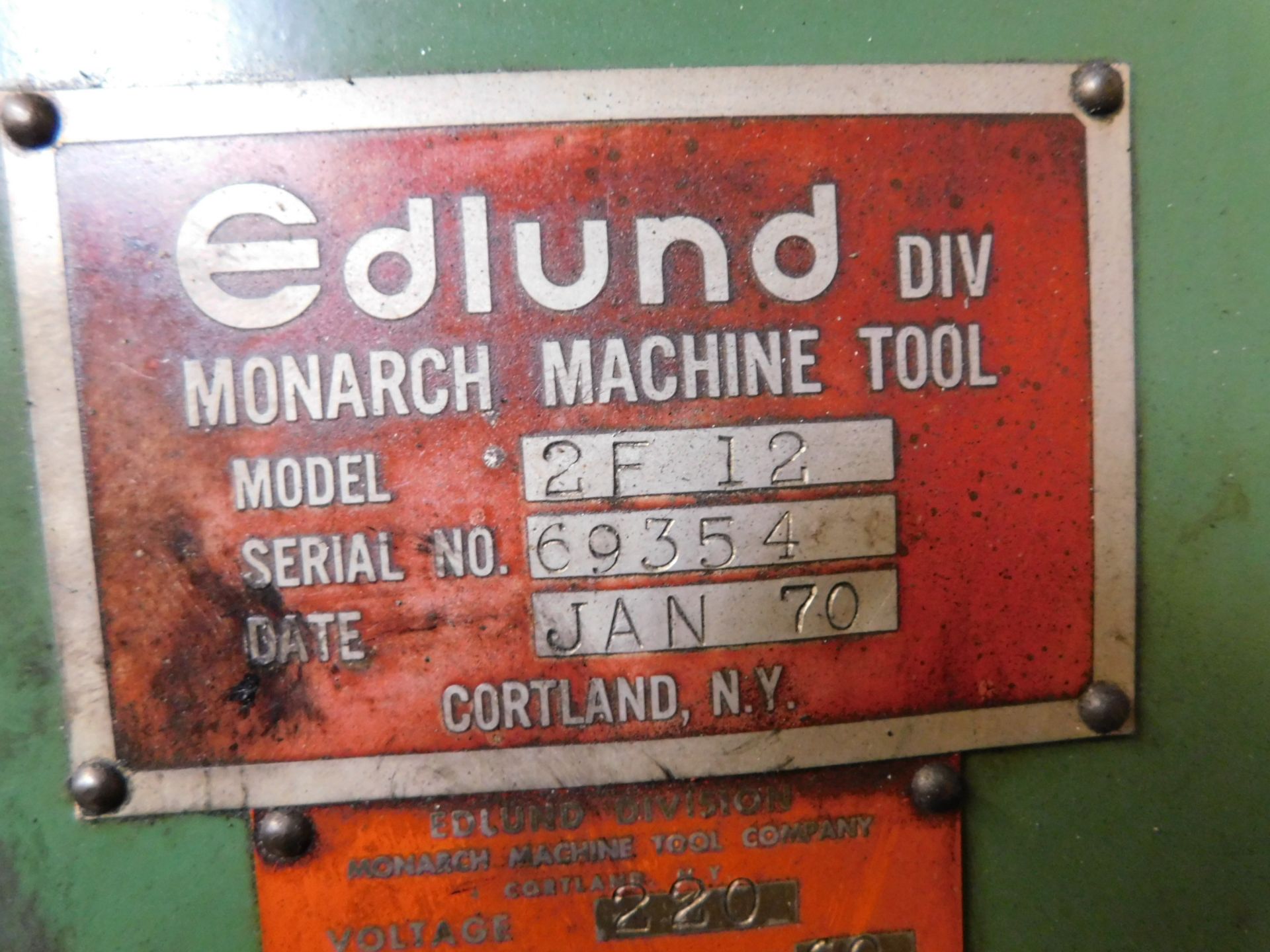 Edlund Model 2F-12 Floor Model Drill Press, s/n 69354 - Image 5 of 7
