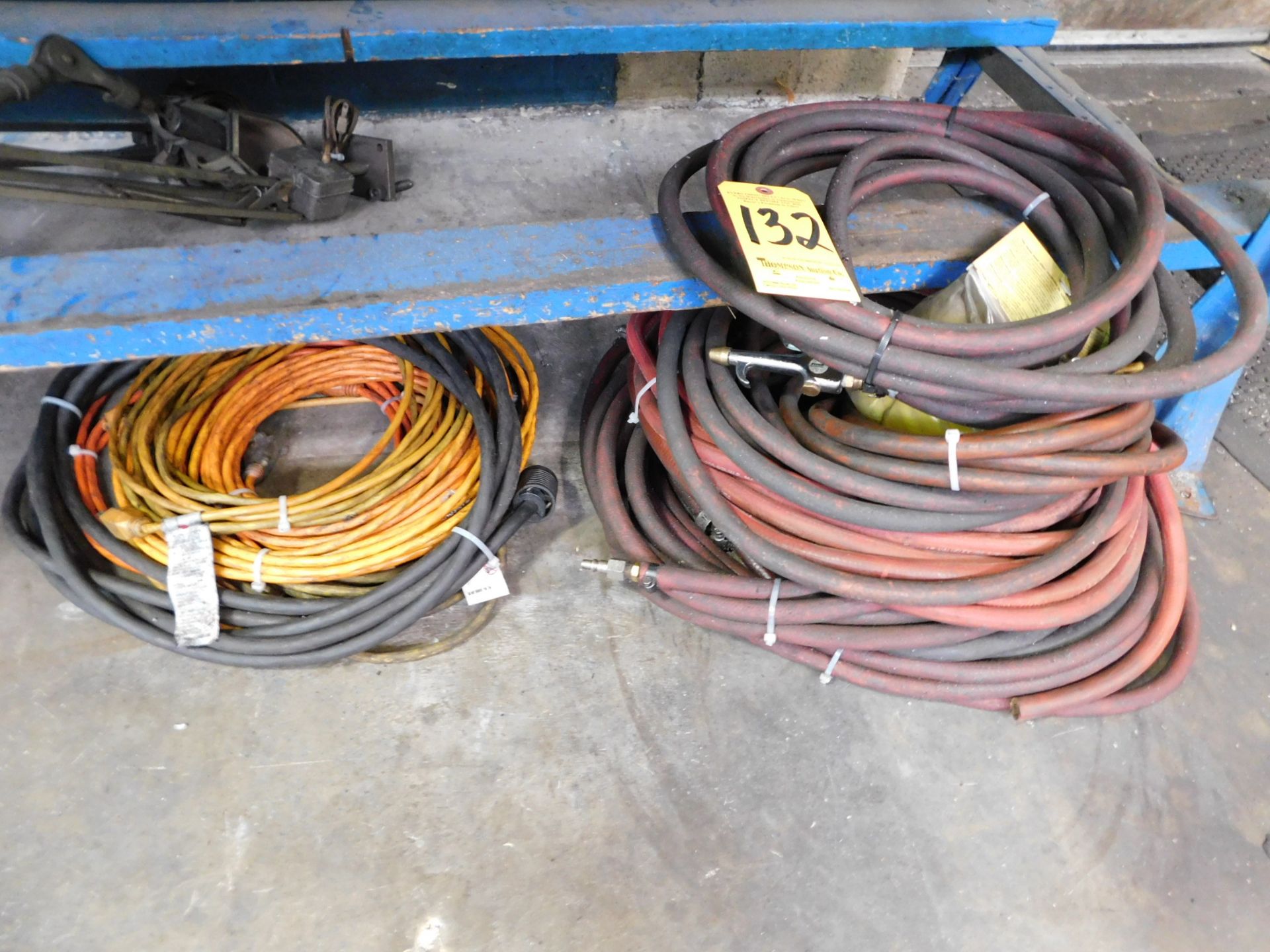 Air Hose, Extension Cords, and Work Lights