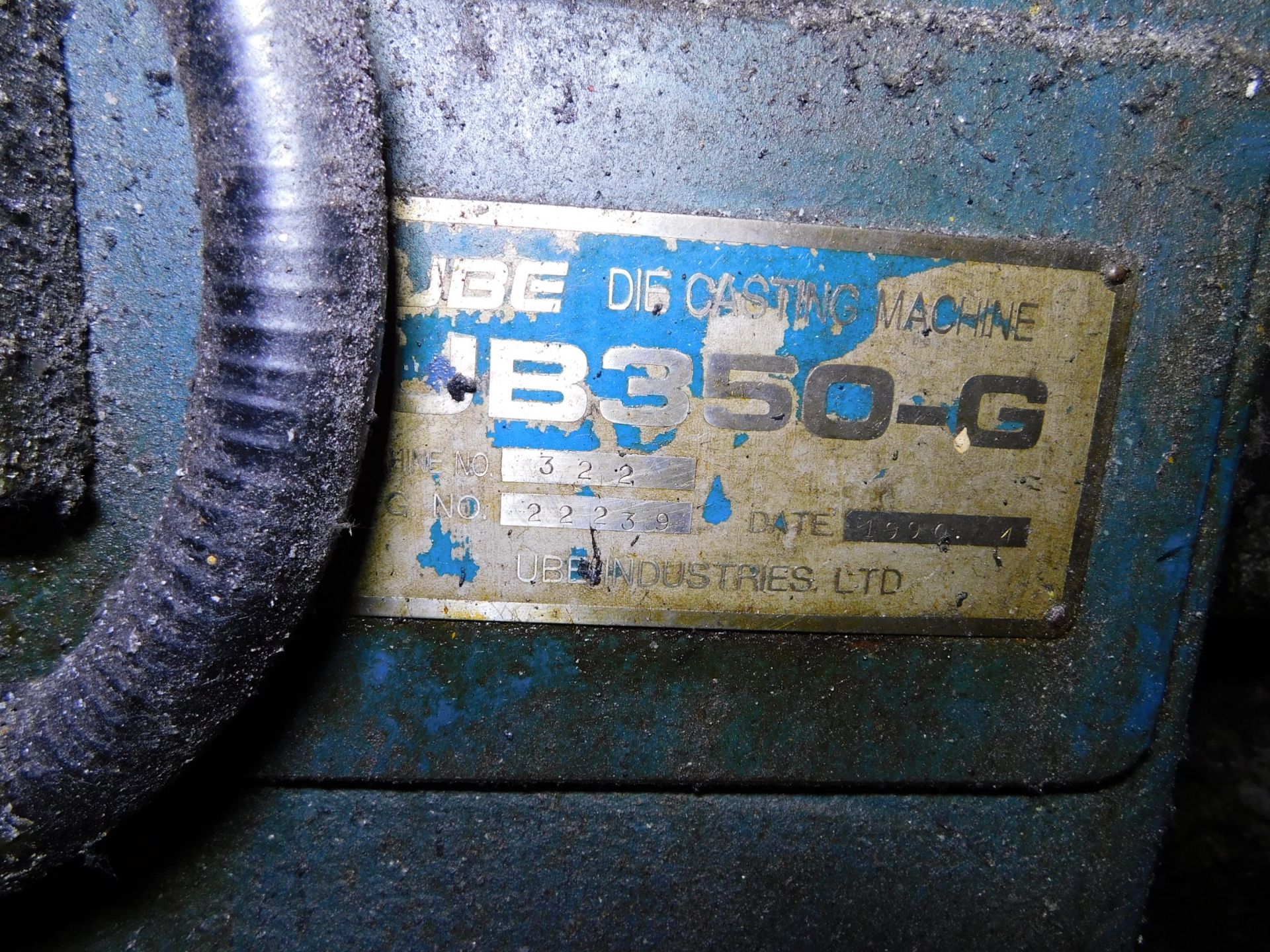 UBE Model UB350 MET Die Cast Machine, s/n 22239, 350 Ton 23" X 23" X 4.920" Diameter, Shot Position - Image 7 of 9