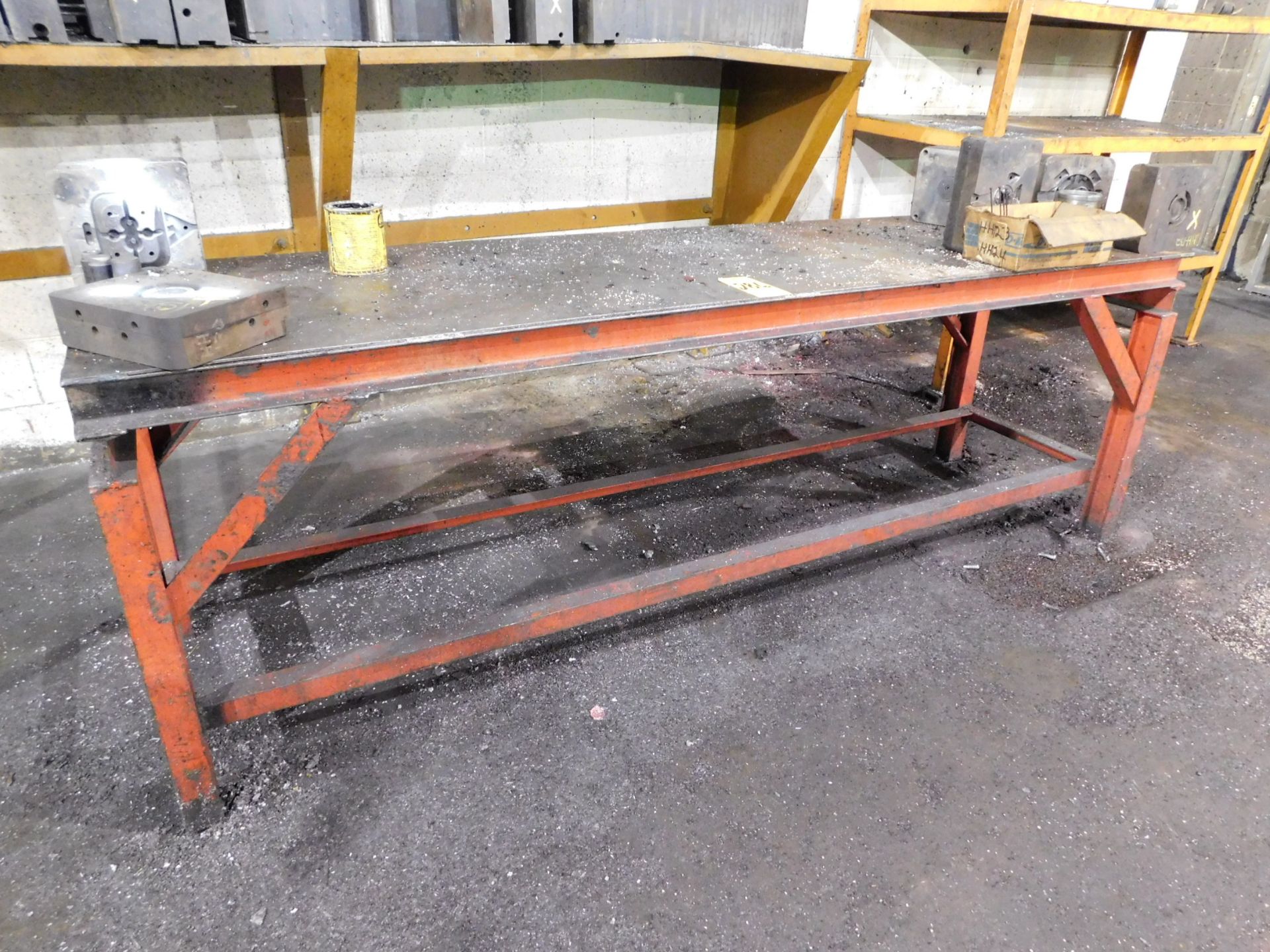 Steel Workbench, No Contents, 26" X 96" X 33" High
