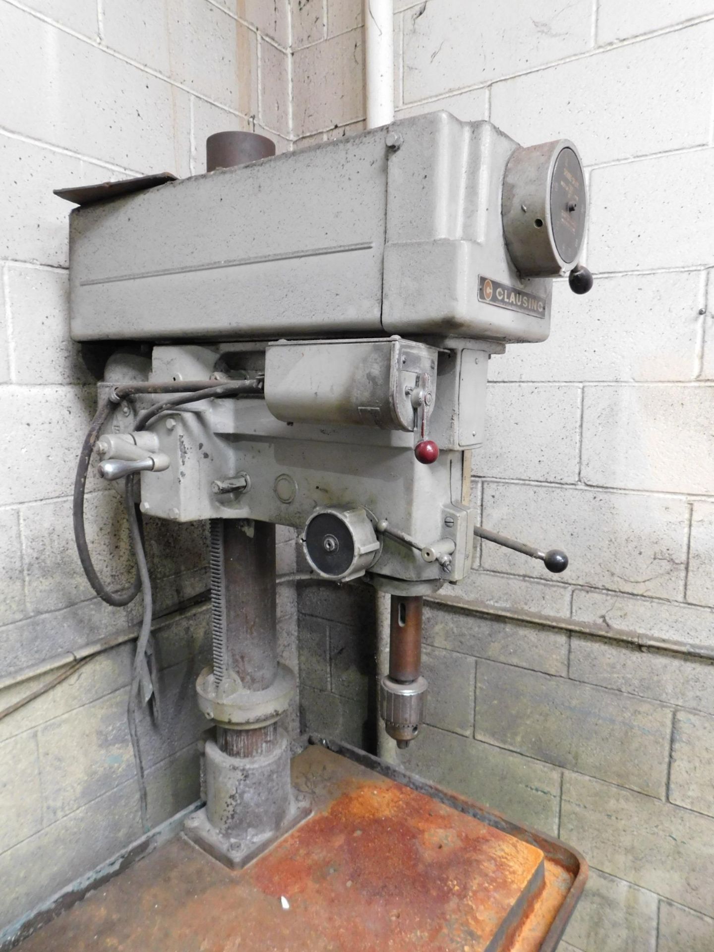 Clausing 2-Spindle Drill Press, (1) 15" Head, (1) 20" Head, Mounted on 20" X 72" Table - Image 3 of 7