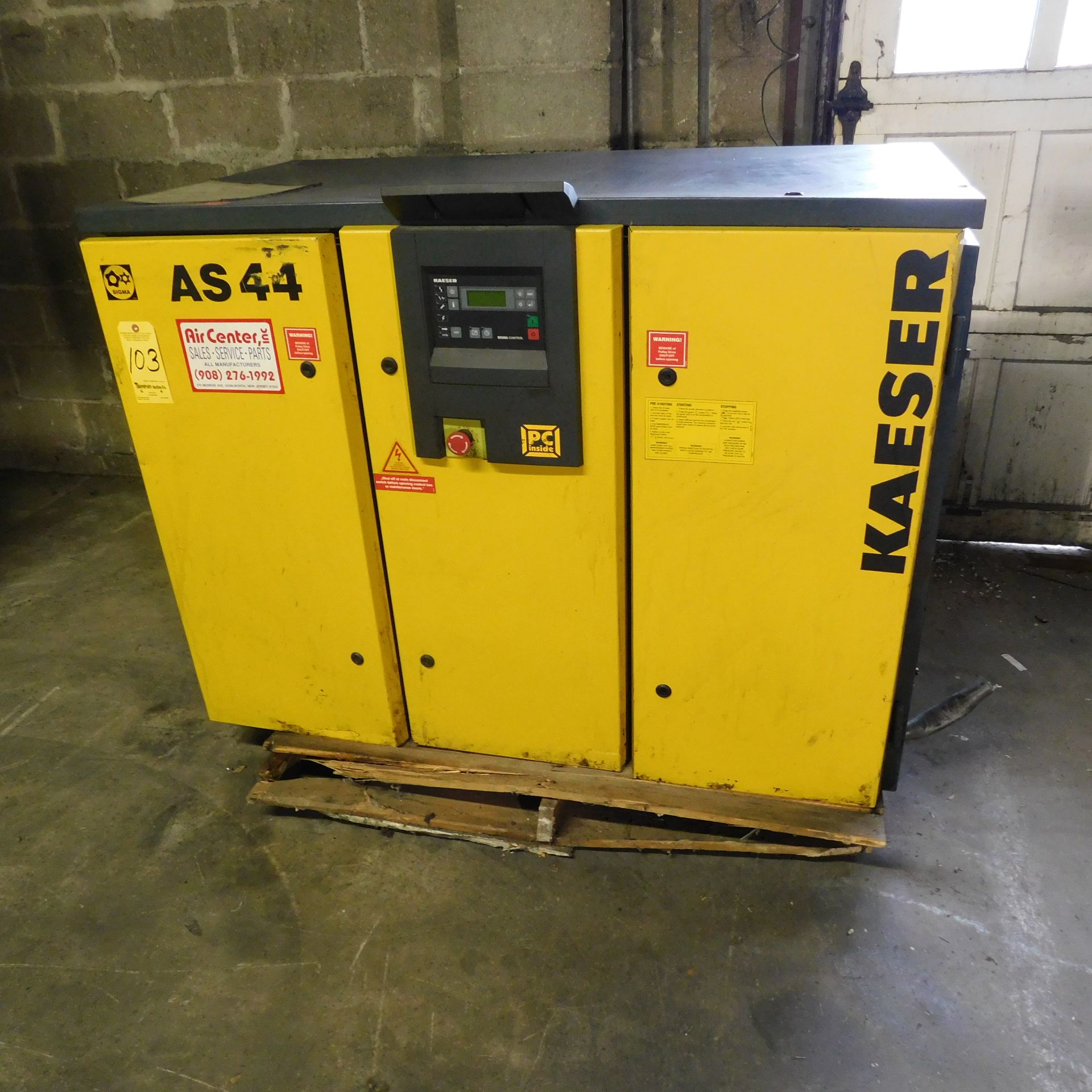 Kaeser Sigma Model AS44 Rotary Screw Air Compressor, Not in Service