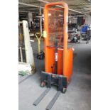 Presto Model C62 Electric Walk Behind Fork Lift, s/n 72361, 1,000 Lb. Capacity