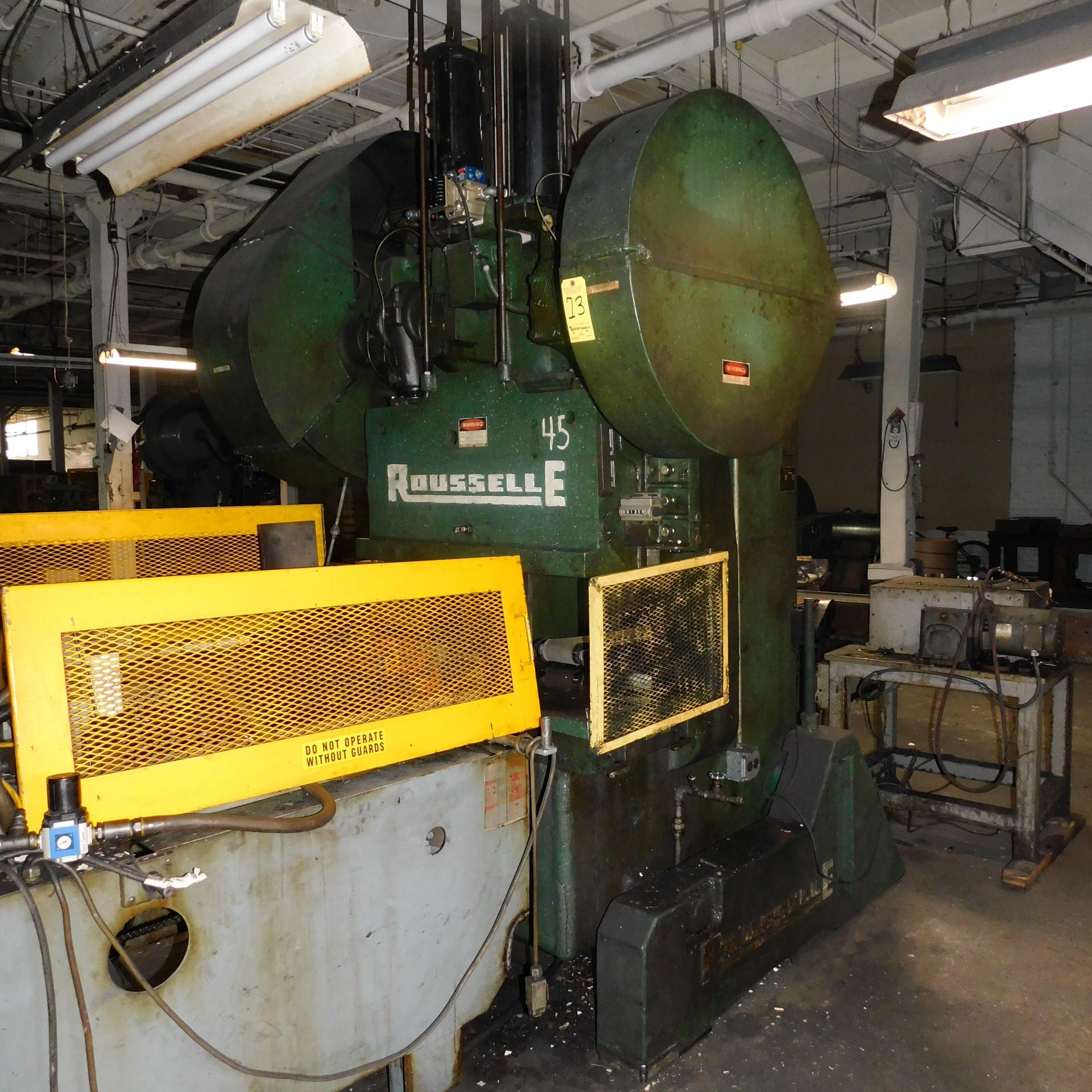 Rousselle Model 8B-48 Gap Frame Punch Press, s/n 20876, 80 Ton, 6" Stroke, 4" Adjustment, 11" Shut - Image 2 of 7