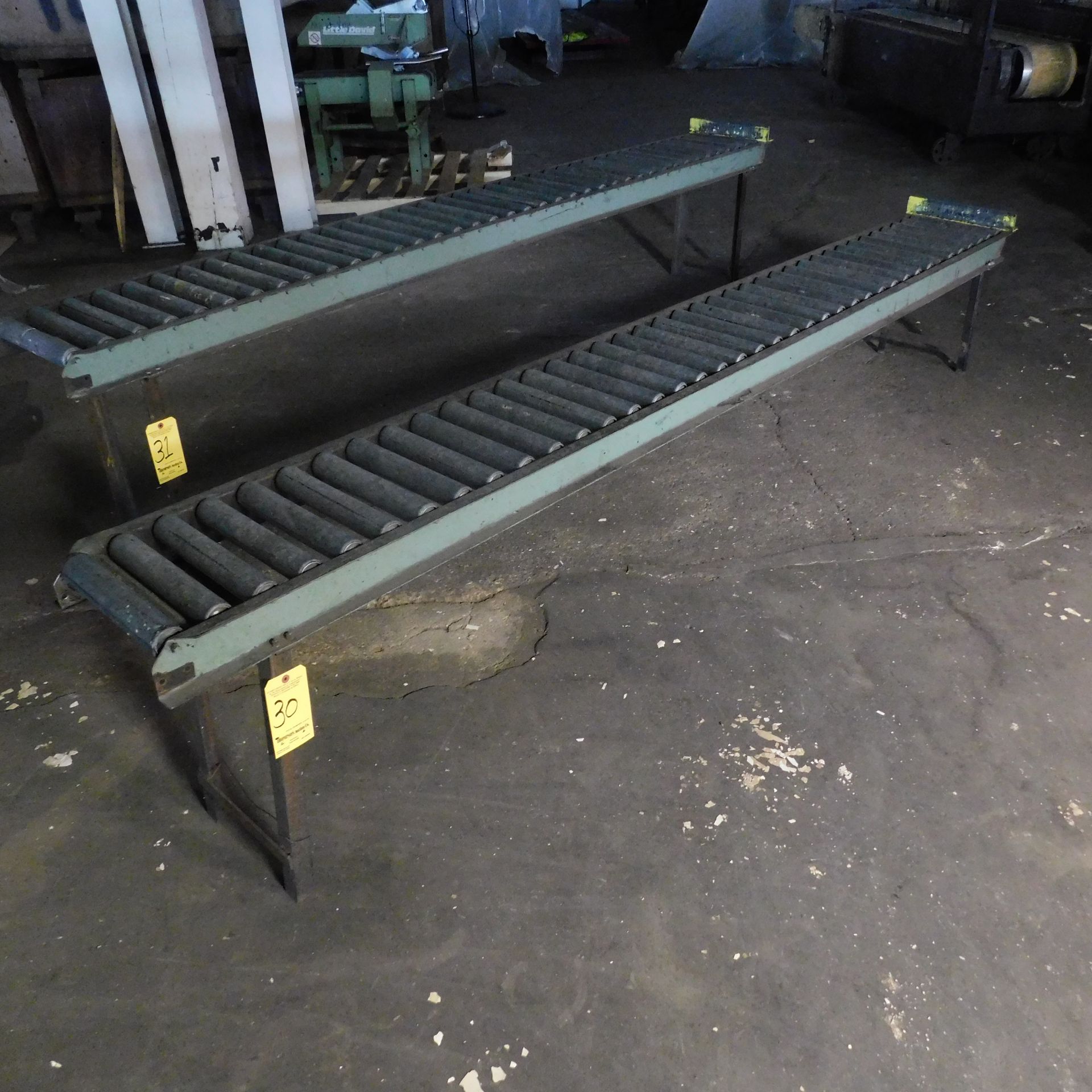 Roller Conveyor, 12" Width X 116" Long